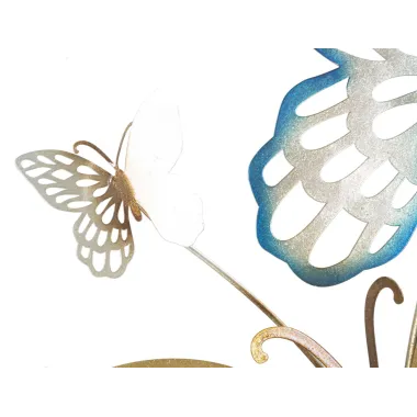 PANEL ŚCIENNY BUTTERFLIES ZŁOTO/NIEBIESKI 59,5X4X111,5 cm